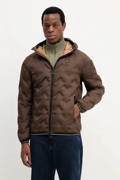 Péřová bunda Blauer PIERY hnědá barva, zimní, BLUC03233