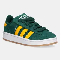 Dětské semišové tenisky adidas Originals CAMPUS 00s zelená barva, JR7421