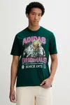 Tričko adidas Originals Graphic Reg Sst pánské, zelená barva, s potiskem, JW2974