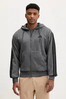 Kardigan adidas Essentials pánský, šedá barva, s kapucí, JL9824