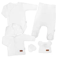 Baby Nellys 5D Bavlněná souprava pro miminko do porodnice Nature, bílá, 56