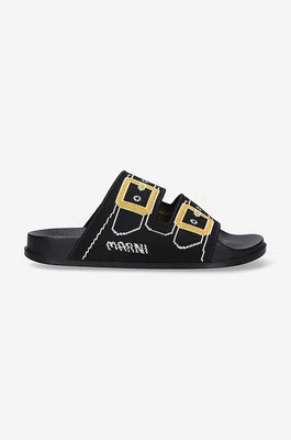 Pantofle Marni Sandal pánské, černá barva, SAMR003802.P4547-POMARA