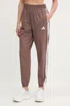Tréninkové kalhoty adidas Performance Train Essentials dámské, hnědá barva, JY2168