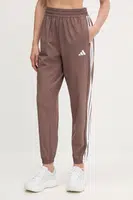 Tréninkové kalhoty adidas Performance Train Essentials dámské, hnědá barva, JY2168