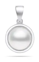 Brilio Silver Minimalistický stříbrný přívěsek s pravou perlou PT89W