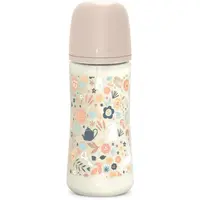 Suavinex Wonderland SX Pro Physiological Anti-Colic kojenecká láhev L Dense Flow 6 m+ Liberty Pink 360 ml