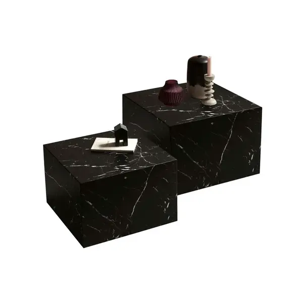 Livetastic SADA KONFERENČNÍCH STOLKŮ, černá, kompozitní dřevo, 58-50/58-50/40-33 cm