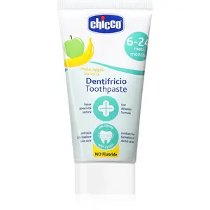Chicco Fluoride-Free Toothpaste 6-24m zubní pasta bez fluoridu pro děti Apple-Banana 50 ml