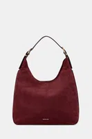 Kožená kabelka MICHAEL Michael Kors NOLITA vínová barva, 30F4GY5H3T