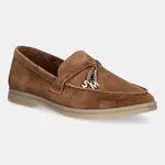 Semišové mokasíny Steve Madden Portland dámské, hnědá barva, na plochém podpatku, 11003148