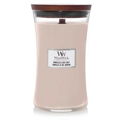 WOODWICK Vonná svíčka velká sklo Vanilla & Sea Salt 609 g