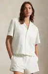 Košile Polo Ralph Lauren Wimbledon Collection dámská, bílá barva, relaxed, s klasickým límcem, 211970431