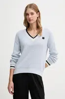 Bavlněný svetr Dkny dámský, modrá barva, DJ5R0730