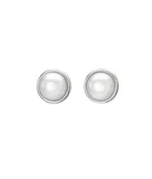 Hot Diamonds Půvabné stříbrné náušnice s diamanty a perlami Diamond Amulets DE712