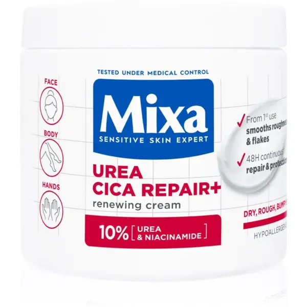 Mixa Urea Cica Repair intenzivní regenerační krém pro suchou pokožku 400 ml