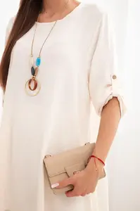 Kesi Włoski Sada halenky + kalhot s přívěskem světle béžová