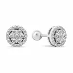 Brilio Silver Blyštivé stříbrné náušnice se zirkony EA490W