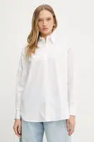 Bavlněná košile Pinko dámská, bílá barva, relaxed, s klasickým límcem, 102476 A2CR