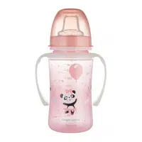 CANPOL BABIES Tréninkový hrníček Exotic Animals 240 ml růžový
