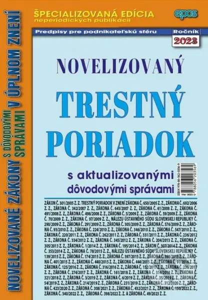 Novelizovaný Trestný poriadok (s aktualizovanými dôvodovými správami v úplnom znení) - kniha z kategorie Trestní právo