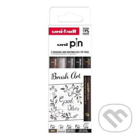 UNI PIN Creative writing - sada linerů Brush (5 ks)