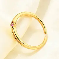 Brass Micro Pave Cubic Zirconia Cuff Rings for Women