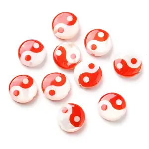 Printed Natural Freshwater Shell Beads