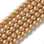 Eco-Friendly Dyed  Glass Pearl Round Beads Strands