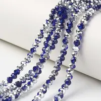 Electroplate Transparent Glass Beads Strands