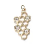 Brass Micro Clear Cubic Zirconia Pendants