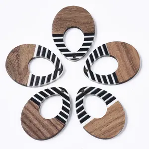 Resin & Walnut Wood Pendants