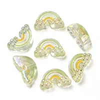 UV Plating Rainbow Iridescent Acrylic Enamel Beads