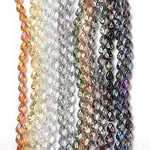 Transparent Electroplate Glass Beads Strands