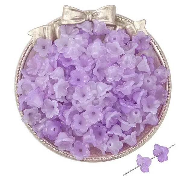 100Pcs Acrylic Bead Caps