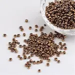 8/0 Electroplated Metallic Colours Round Glass Seed Beads