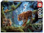 Puzzle Tygři na stromě (1000 dílků) - puzzle z kategorie Zvířata
