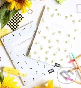 Zápisníky včely & avokáda (set 2 zápisníkov)