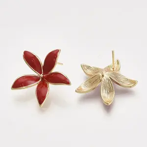 Brass Enamel Stud Earring Findings