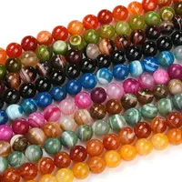 Natural Banded Agate/Striped Agate Beads Strands