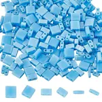 300Pcs 3 Styles 2-Hole Opaque Glass Seed Beads
