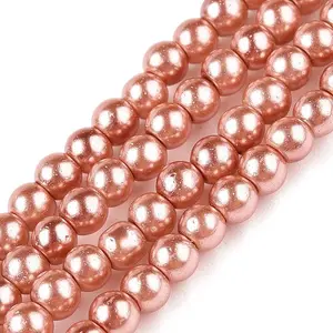 Baking Paint Glass Pearl Bead Strands