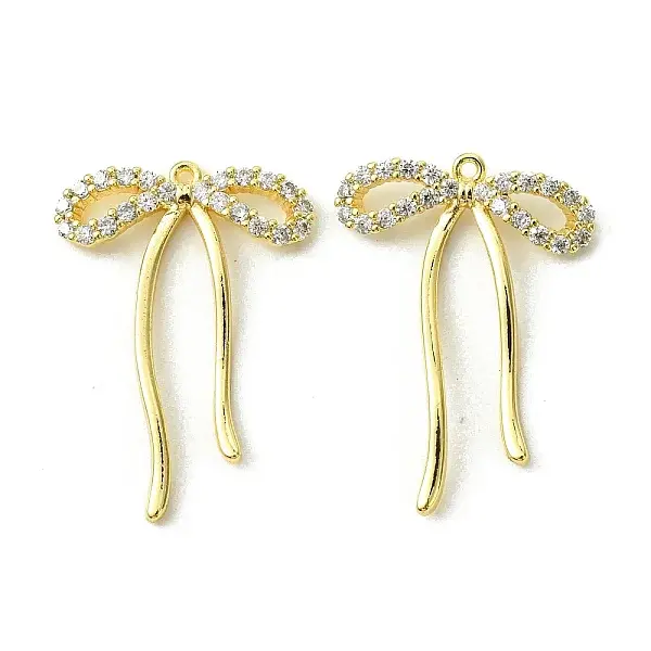 Brass Micro Pave Cubic Zirconia Pendants