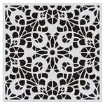 Flower Pattern Eco-Friendly PET Plastic Hollow Painting Silhouette Stencil