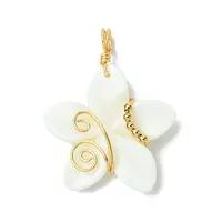 Natural Carved Freshwater Shell Pendants