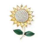 Sunflower Alloy Rhinestone Brooches for Backpack Clothes