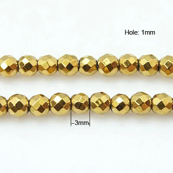 Non-Magnetic Synthetic Hematite Beads Strands