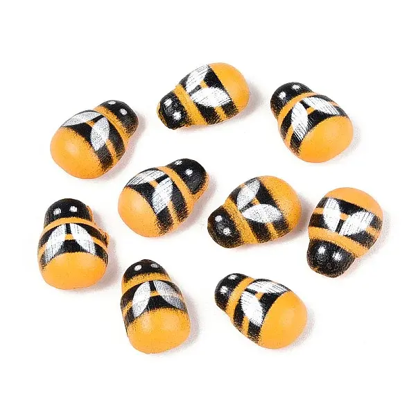 Natural Wood Spray Painted Self-adhesive Cabochons