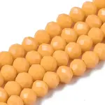 Opaque Solid Color Glass Beads Strands