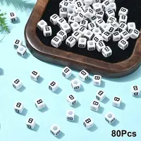 Acrylic Horizontal Hole Letter Beads