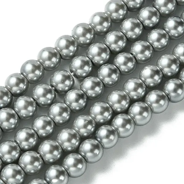 Eco-Friendly Dyed Glass Pearl Beads Strands